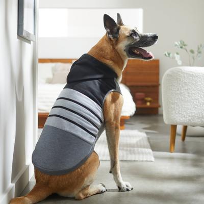 Show full view: Frisco Gray Striped Dog & Cat Hoodie, Gray Stripe, Medium slide 7 of 8