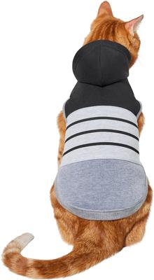 Show full view: Frisco Gray Striped Dog & Cat Hoodie, Gray Stripe, Small slide 3 of 8