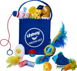 Frisco Grocery Bag Meowket Variety Pack Cat Toy with Silvervine & Catnip, 15 count