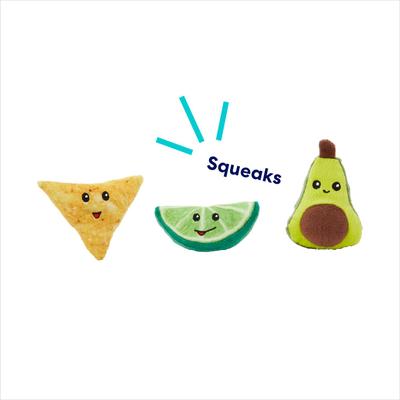 Show full view: Frisco Guacamole Hide & Seek Puzzle Plush Squeaky Dog Toy Refills, Small, 3 count slide 4 of 8