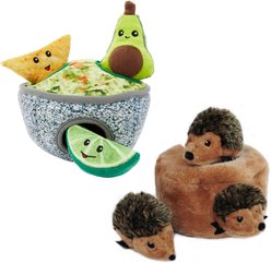 Frisco Guacamole Hide & Seek Puzzle + ZippyPaws Burrow Dog Toy, Hedgehog Den, Puzzle Set