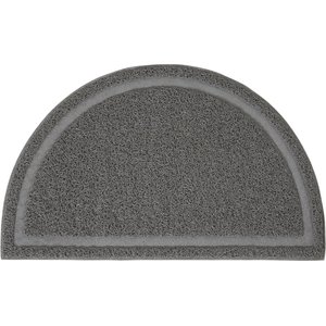 Frisco Half Moon Cat Litter Mat, Grey