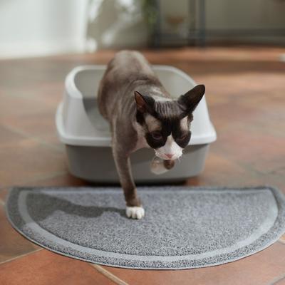 Show full view: Frisco Half Moon Cat Litter Mat, Grey slide 3 of 5