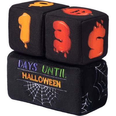 Frisco Frisco Halloween 30 Days of Halloween Countdown Blocks Plush Squeaky Dog Toy, Medium, 3 count