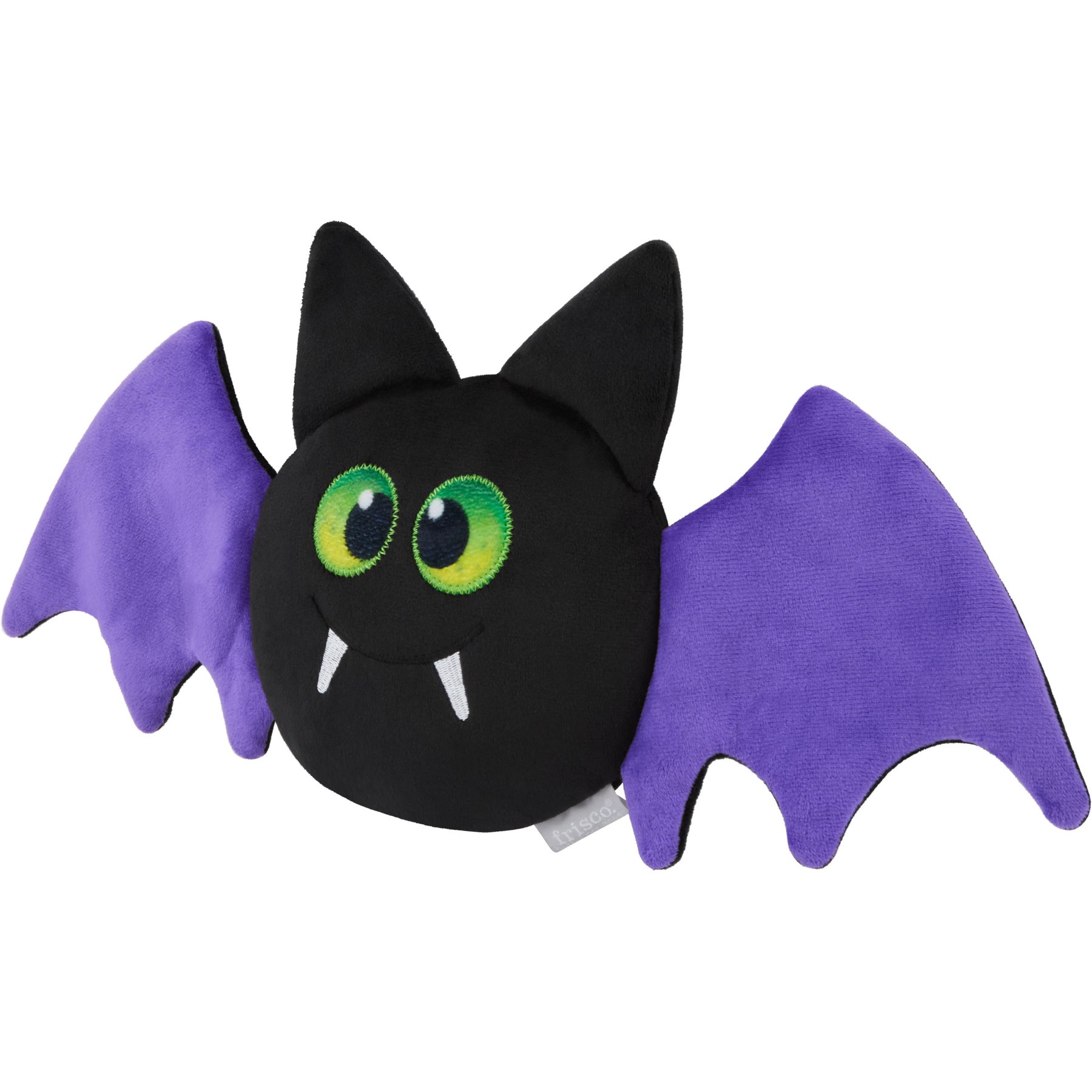 Frisco Halloween Bat Round Plush Squeaky Dog Toy, Medium/Large