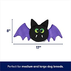 Frisco Halloween Bat Round Plush Squeaky Dog Toy, Medium/Large slide 2 of 5