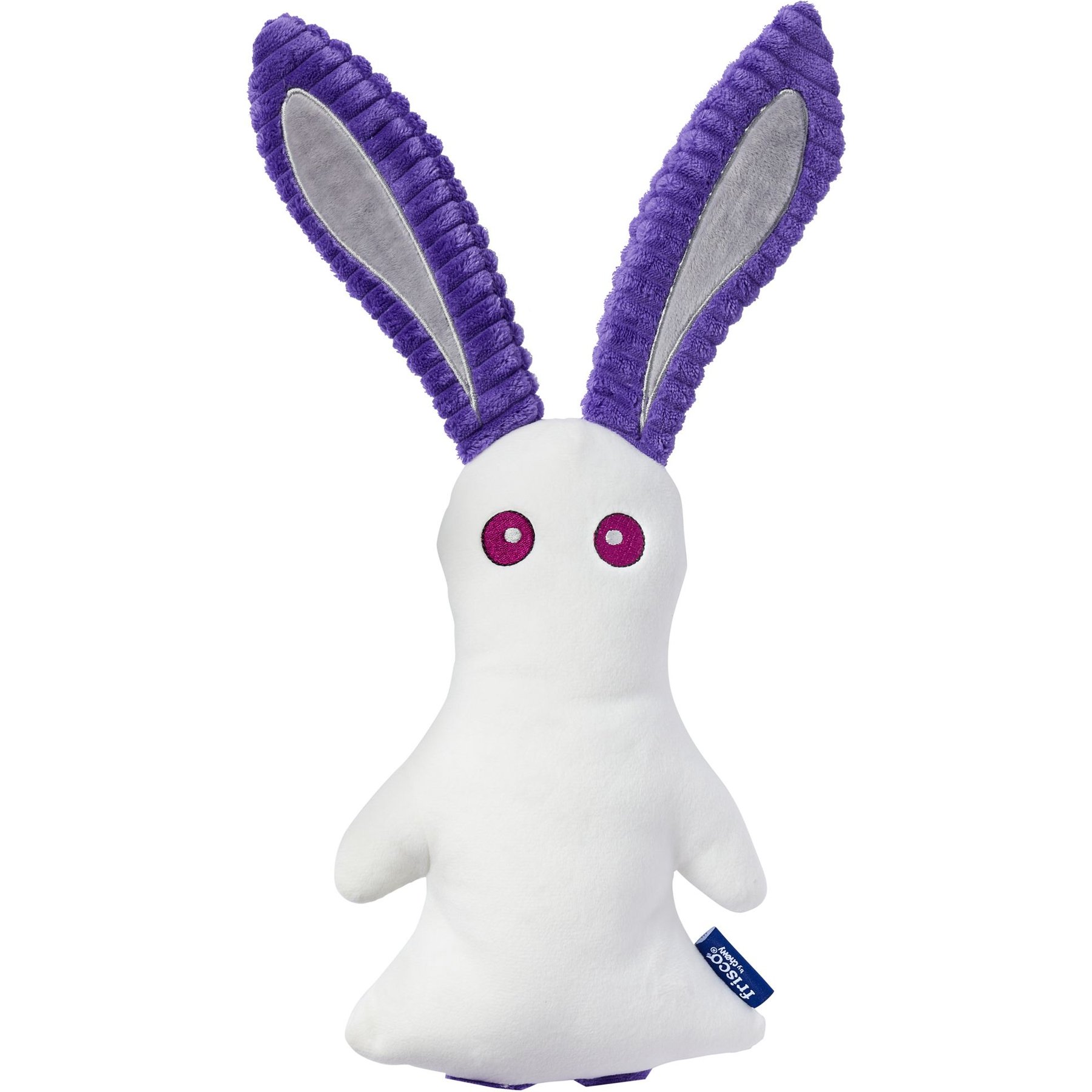Frisco Halloween Bunny Ghost Plush Squeaky Dog Toy, Medium/Large