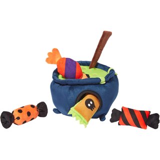 Frisco Halloween Candy Cauldron Hide & Seek Puzzle Plush Squeaky Dog Toy, Medium slide 1 of 6