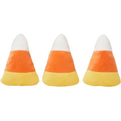 Frisco Halloween Candy Corn Plush Squeaky Dog Toy, X-Small/Small, 3 count