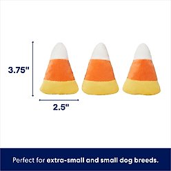 Frisco Halloween Candy Corn Plush Squeaky Dog Toy, X-Small/Small, 3 count slide 2 of 5