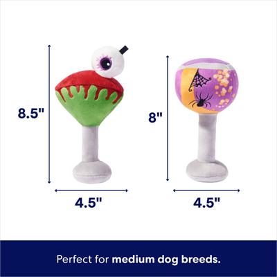 Show full view: Frisco Halloween Cocktail Plush Squeaky Dog Toy, Medium, 2 count slide 3 of 8