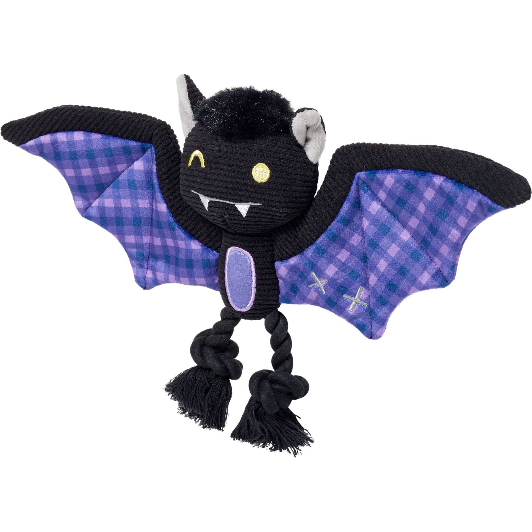 Frisco Halloween Cutie Bat Plush Squeaky Dog Toy, Small/Medium
