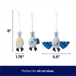 Frisco Halloween Cutie Bats Plush Cat Toy with Catnip, 3 count slide 2 of 4