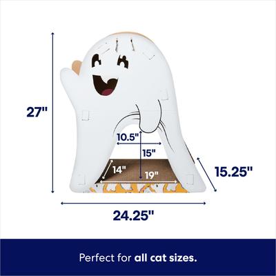 Show full view: Frisco Halloween Cutie Ghost Cardboard Cat House with Catnip slide 2 of 8