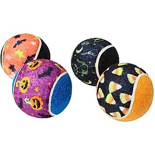 Frisco Halloween Fetch Squeaky Tennis Ball Dog Toy, Glow in the Dark, Medium, 4 count slide 1 of 6