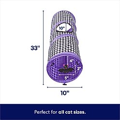 Frisco Halloween Foldable Play Tunnel Cat Toy with Silvervine & Catnip, Checkered slide 2 of 4
