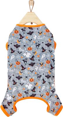 Show full view: Frisco Halloween Ghost, Bat, Pumpkin, and Witch Patterned Dog & Cat Jersey PJs, Large slide 3 of 7