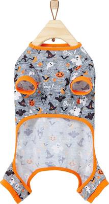 Show full view: Frisco Halloween Ghost, Bat, Pumpkin, and Witch Patterned Dog & Cat Jersey PJs, Large slide 4 of 7