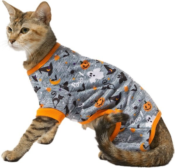 Frisco Halloween Ghost, Bat, Pumpkin, and Witch Patterned Dog & Cat Jersey PJs