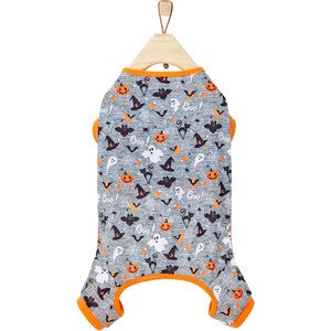 Frisco Halloween Ghost, Bat, Pumpkin, and Witch Patterned Dog & Cat Jersey PJs, Small