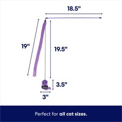 Frisco Halloween Ghost & Fabric Teaser Wand Cat Toy with Catnip slide 2 of 4