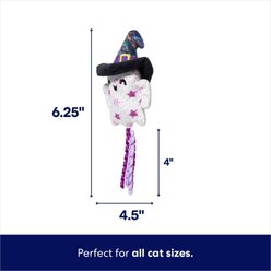 Frisco Halloween Ghost in Witch Hat Plush Kicker Cat Toy with Catnip slide 2 of 4