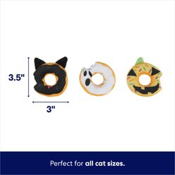 Frisco Halloween Haunted Donuts Plush Cat Toy with Catnip, 3 count slide 2 of 4