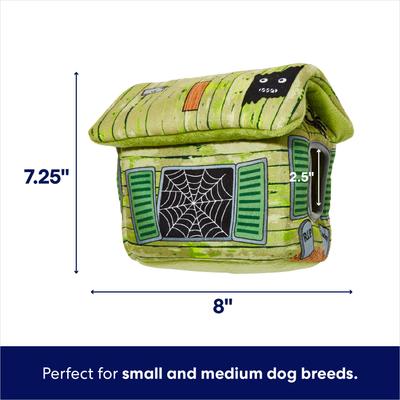Show full view: Frisco Halloween Haunted Shack Hide & Seek Puzzle Plush Squeaky Dog Toy, Small/Medium slide 2 of 8