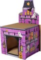 Frisco Halloween Mansion Cardboard Cat House with Silvervine & Catnip, 2-Story, Haunted Fun House