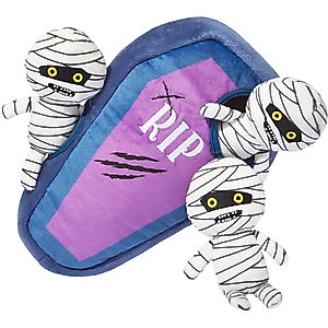 Frisco Halloween Mummy & Coffin Hide & Seek Puzzle Plush Squeaky Dog Toy, Medium