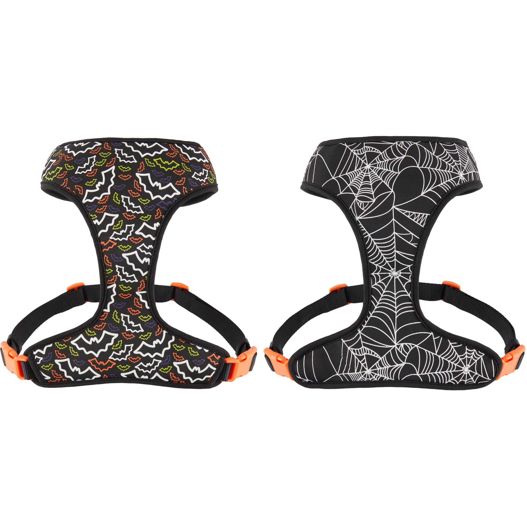Frisco Halloween Over-The-Head Reversible Bat Wing Vest Harness, Medium