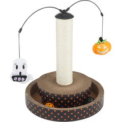 Frisco Halloween Pumpkin & Ghost Interactive Scratcher Cat Toy with Catnip