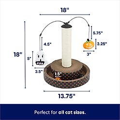 Frisco Halloween Pumpkin & Ghost Interactive Scratcher Cat Toy with Catnip slide 2 of 6