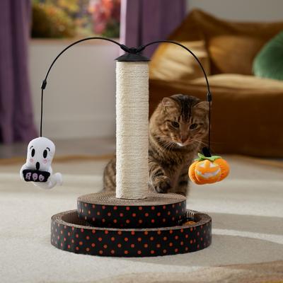Show full view: Frisco Halloween Pumpkin & Ghost Interactive Scratcher Cat Toy with Catnip slide 5 of 8