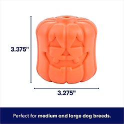 Frisco Halloween Pumpkin Rubber Treat Dispenser Dog Toy, Medium/Large slide 2 of 7