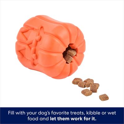 Show full view: Frisco Halloween Pumpkin Rubber Treat Dispenser Dog Toy, Medium/Large slide 4 of 9