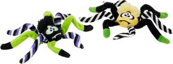 Frisco Halloween Spider Plush Squeaky Dog Toy, Small/Medium, 2 count