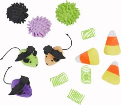 Frisco Halloween Spring, Moppy Ball & Plush Variety Pack Cat Toy with Catnip, 13 count