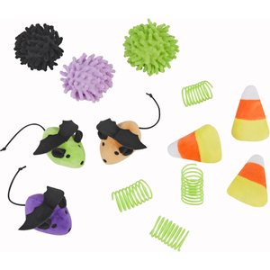 Frisco Halloween Spring, Moppy Ball & Plush Variety Pack Cat Toy with Catnip, 13 count