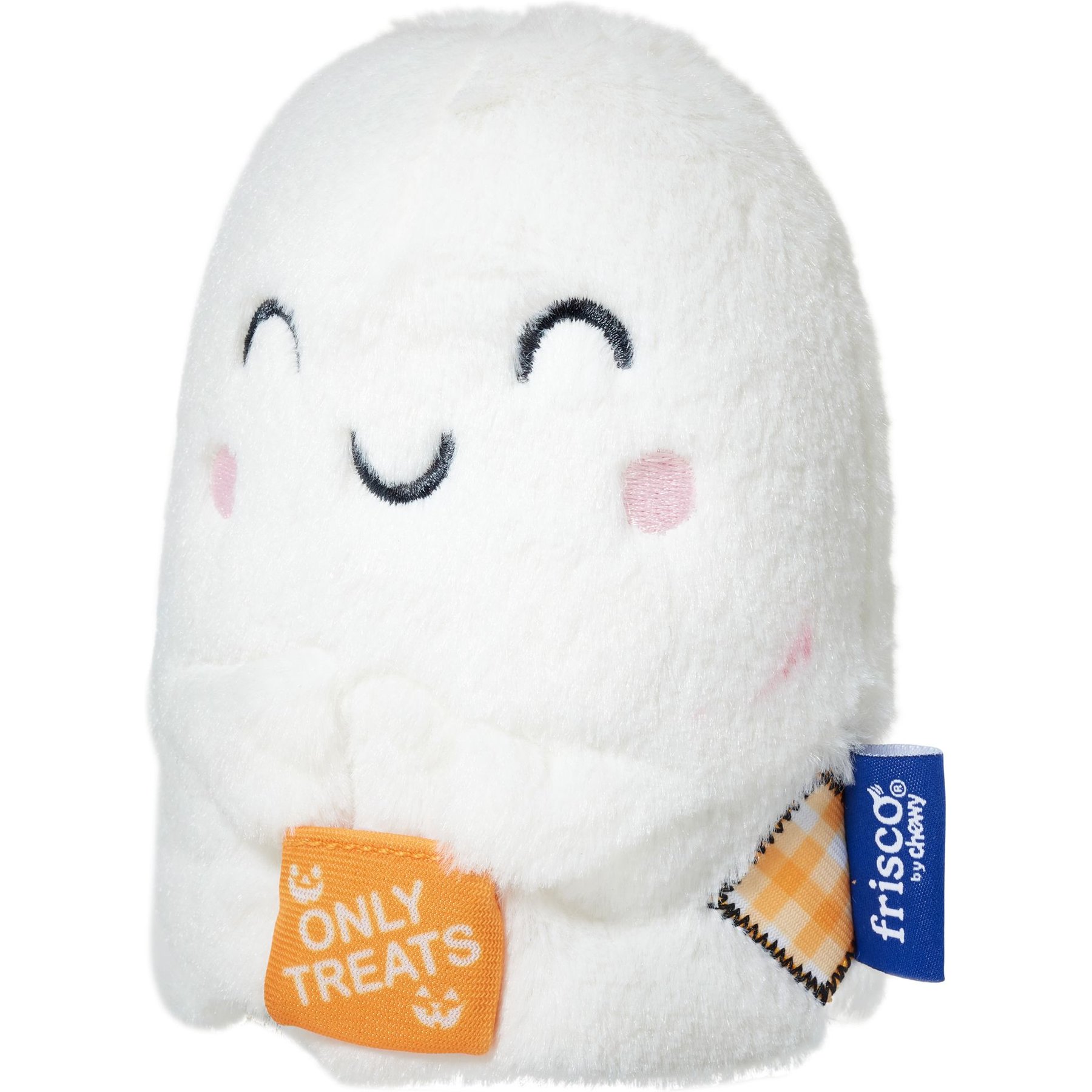 Frisco Halloween Trick or Treat Ghost Plush Squeaky Dog Toy, Small/Medium