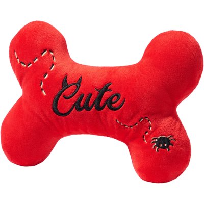 Frisco Frisco Halloween Wicked Cute Bone Reversible Plush Squeaky Dog Toy, Medium