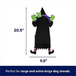Frisco Halloween Witch Flat Plush Squeaky Dog Toy, Large/X-Large slide 2 of 5
