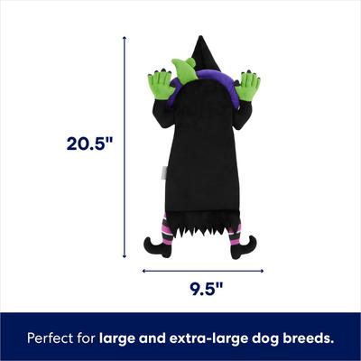 Show full view: Frisco Halloween Witch Flat Plush Squeaky Dog Toy, Large/X-Large slide 3 of 8