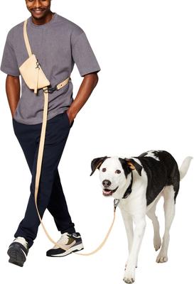 Show full view: Frisco Hands Free Dog Leash with Removable Phone Pouch, Beige, Medium/Large slide 3 of 10