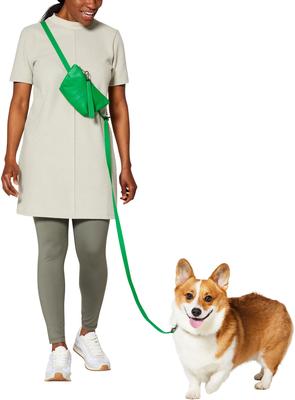 Show full view: Frisco Hands Free Dog Leash with Removable Phone Pouch, Green, X-Small/Small slide 3 of 10
