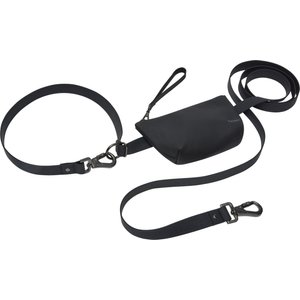 Frisco Hands Free Dog Leash with Removable Pouch, Black, Medium/Large