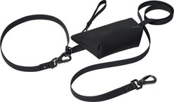 Frisco Hands Free Dog Leash with Removable Pouch, Black, X-Small/Small