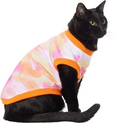 Frisco Hazy Sunrise Watercolor Dog & Cat T-Shirt, Peach, Small