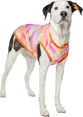 Show full view: Frisco Hazy Sunrise Watercolor Dog & Cat T-Shirt, Peach, XX-Large slide 1 of 9