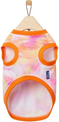 Show full view: Frisco Hazy Sunrise Watercolor Dog & Cat T-Shirt, Peach, XX-Large slide 4 of 9